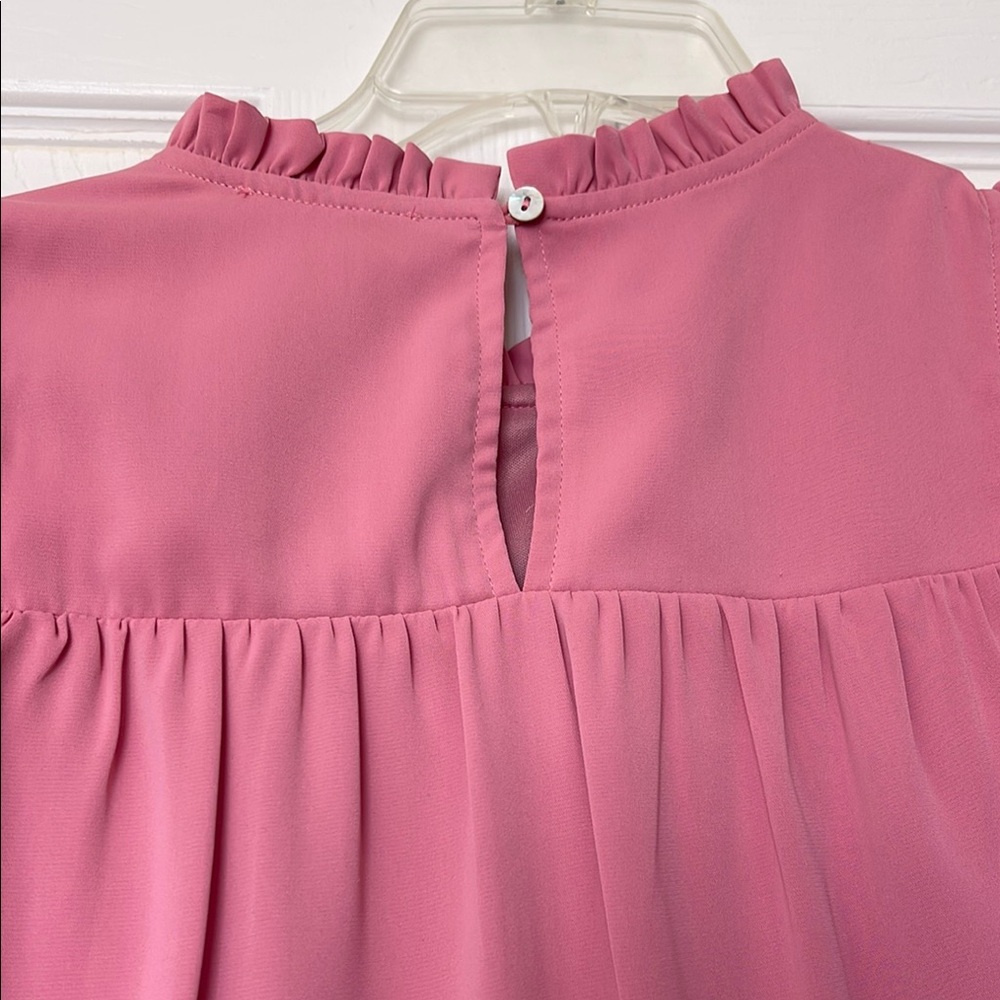 Entro Pink Ruffle Sleeve Blouse - Picture 5 of 11